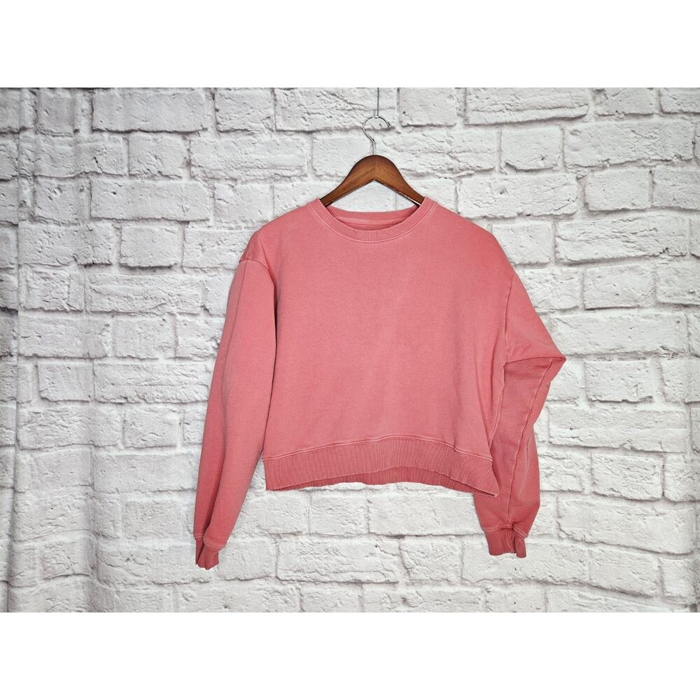 American Eagle Outfitters Crop Top Sweater Pink Women's Size Xs Coral Pink